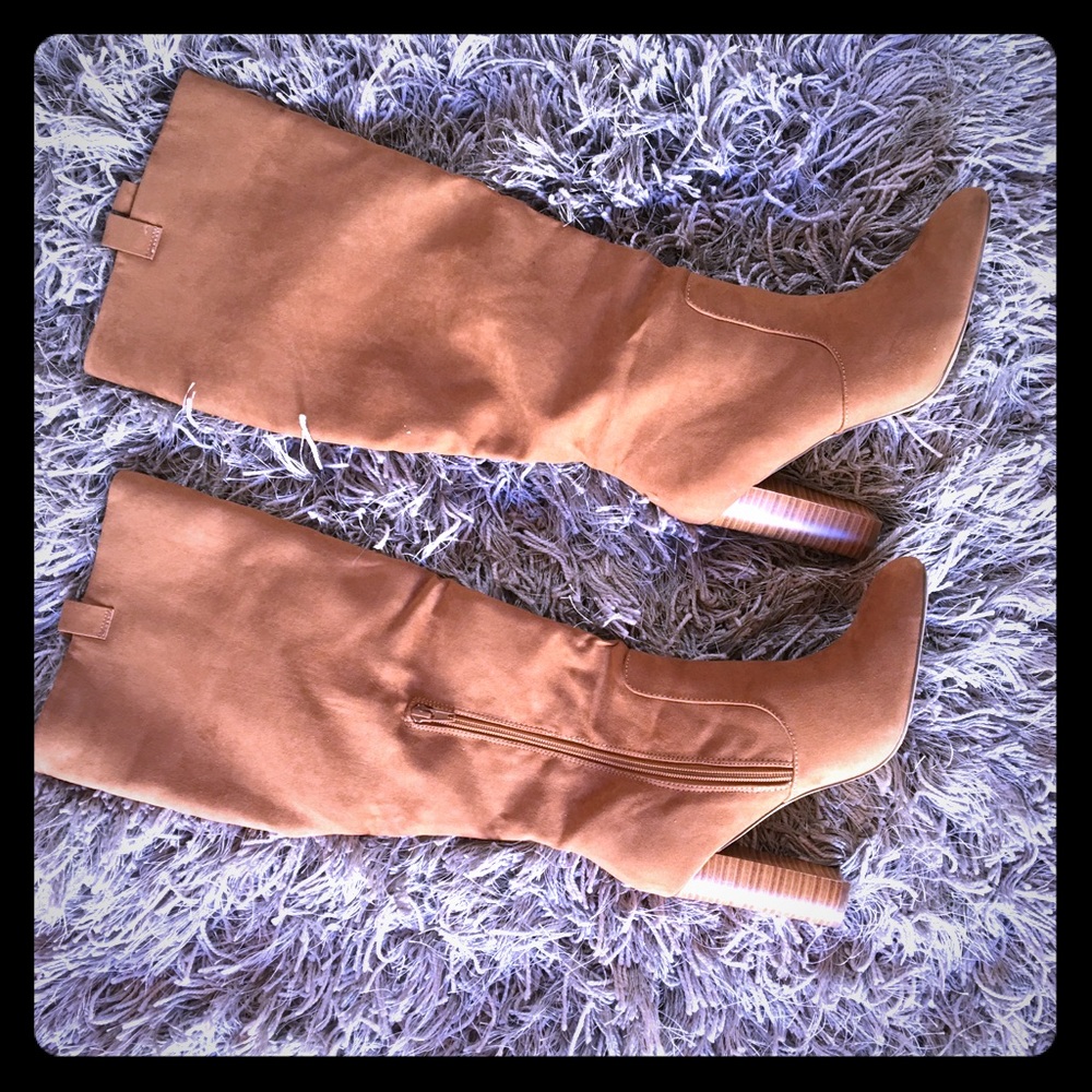 High Heel Suede Boots